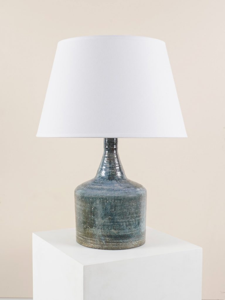 Lampe bleue céramique scandinave