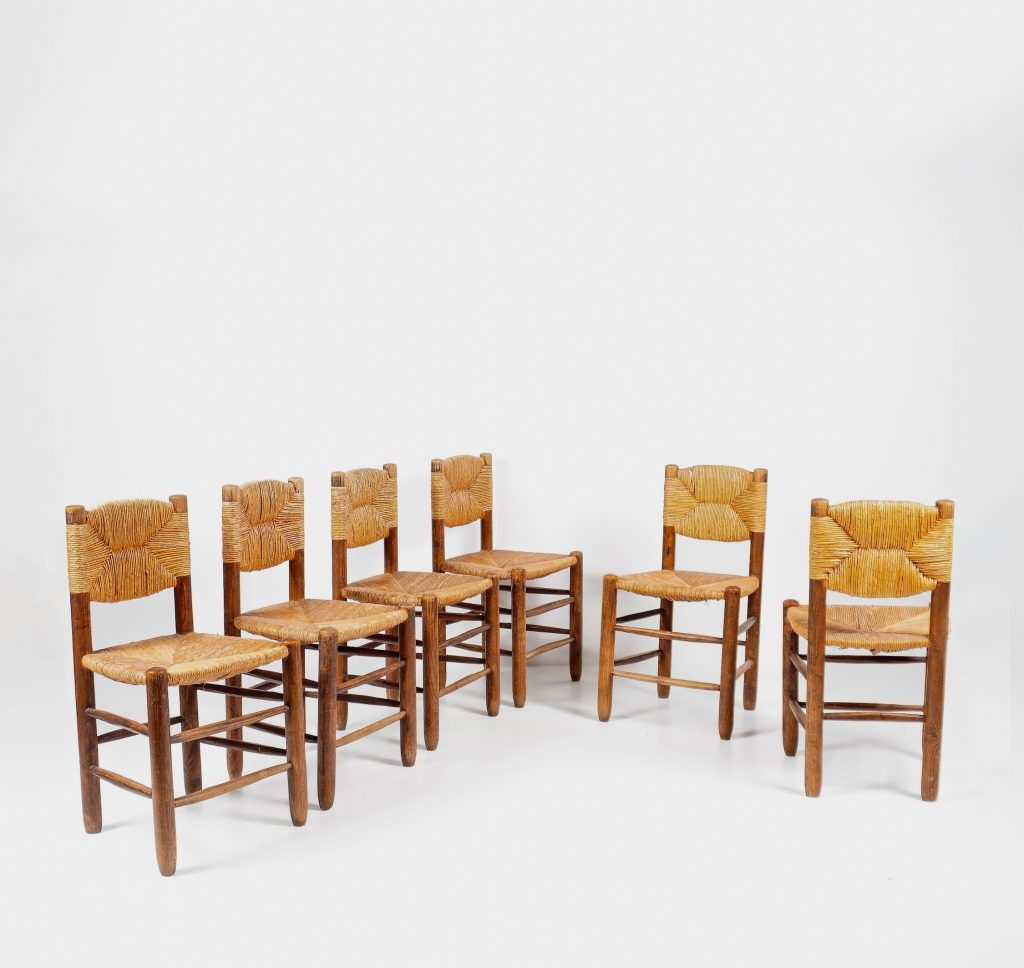charlotte perriand 6 chaises bauche