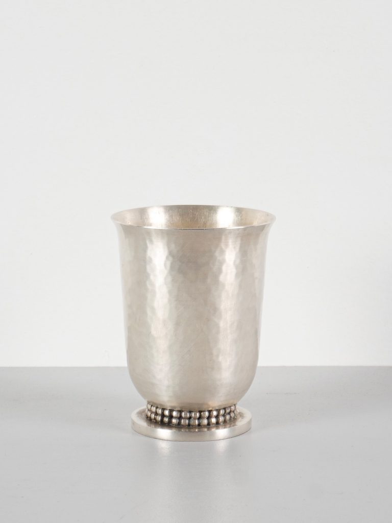 Timbale jean despres métal 2 rangées perles