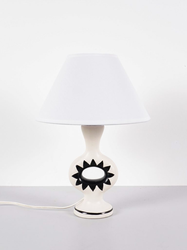 Lampe soleil céramique roger capron