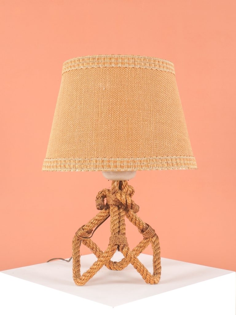 Lampe audoux minet corde base losange